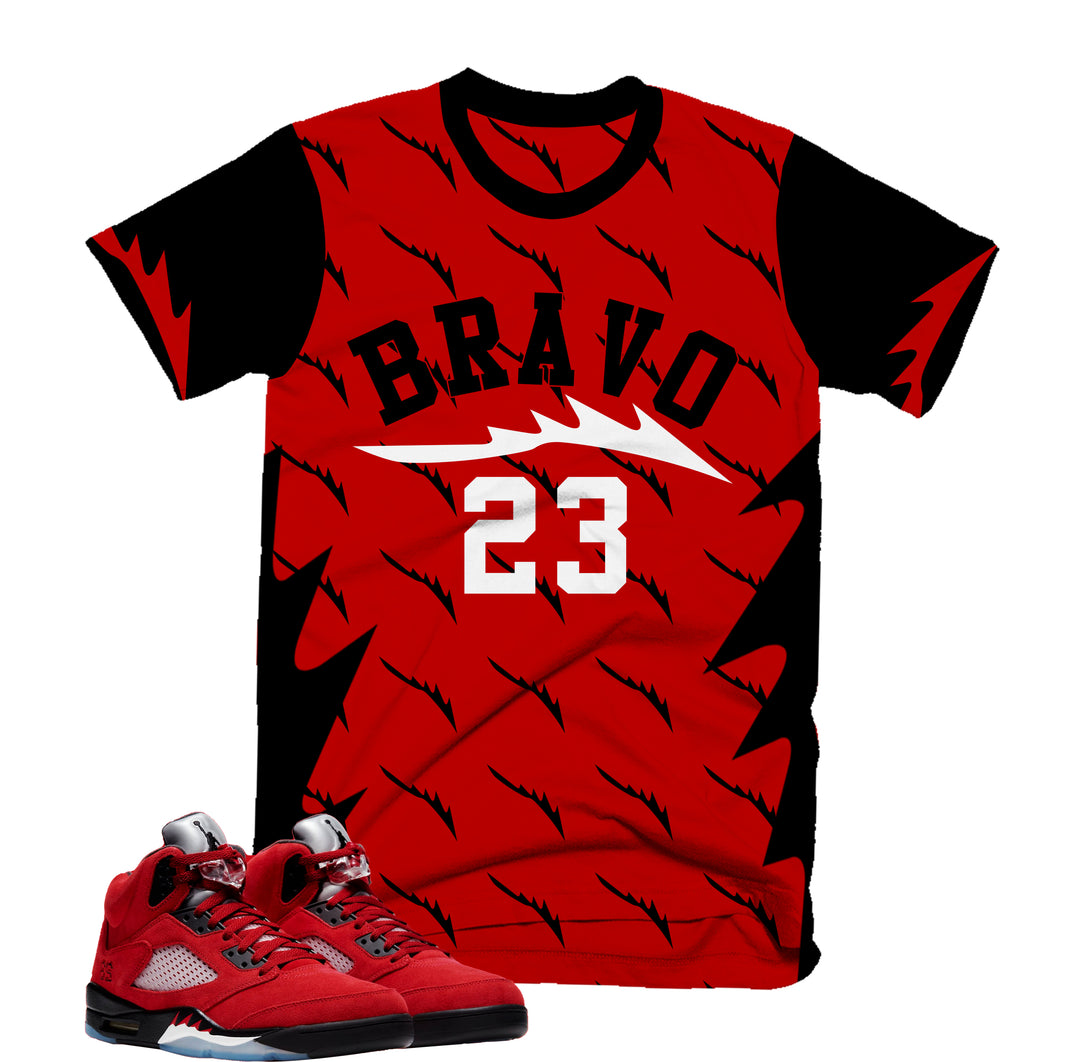 Bravo 23 Tee | Retro Air Jordan 5 Toro Bravo Colorblock T-shirt