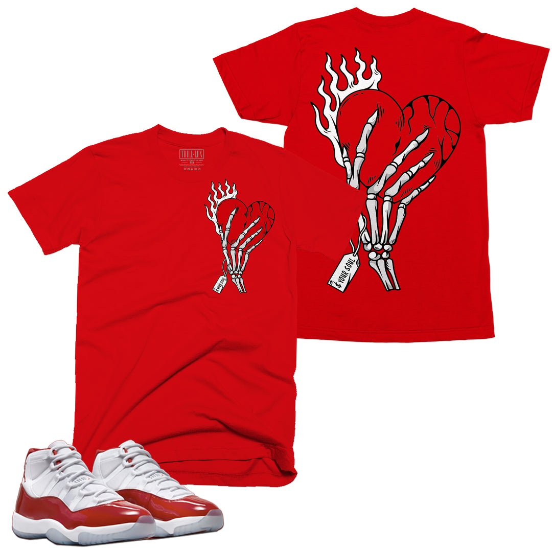 Cost Your Soul Tee | Retro Air Jordan 11 Cherry Red T-shirt