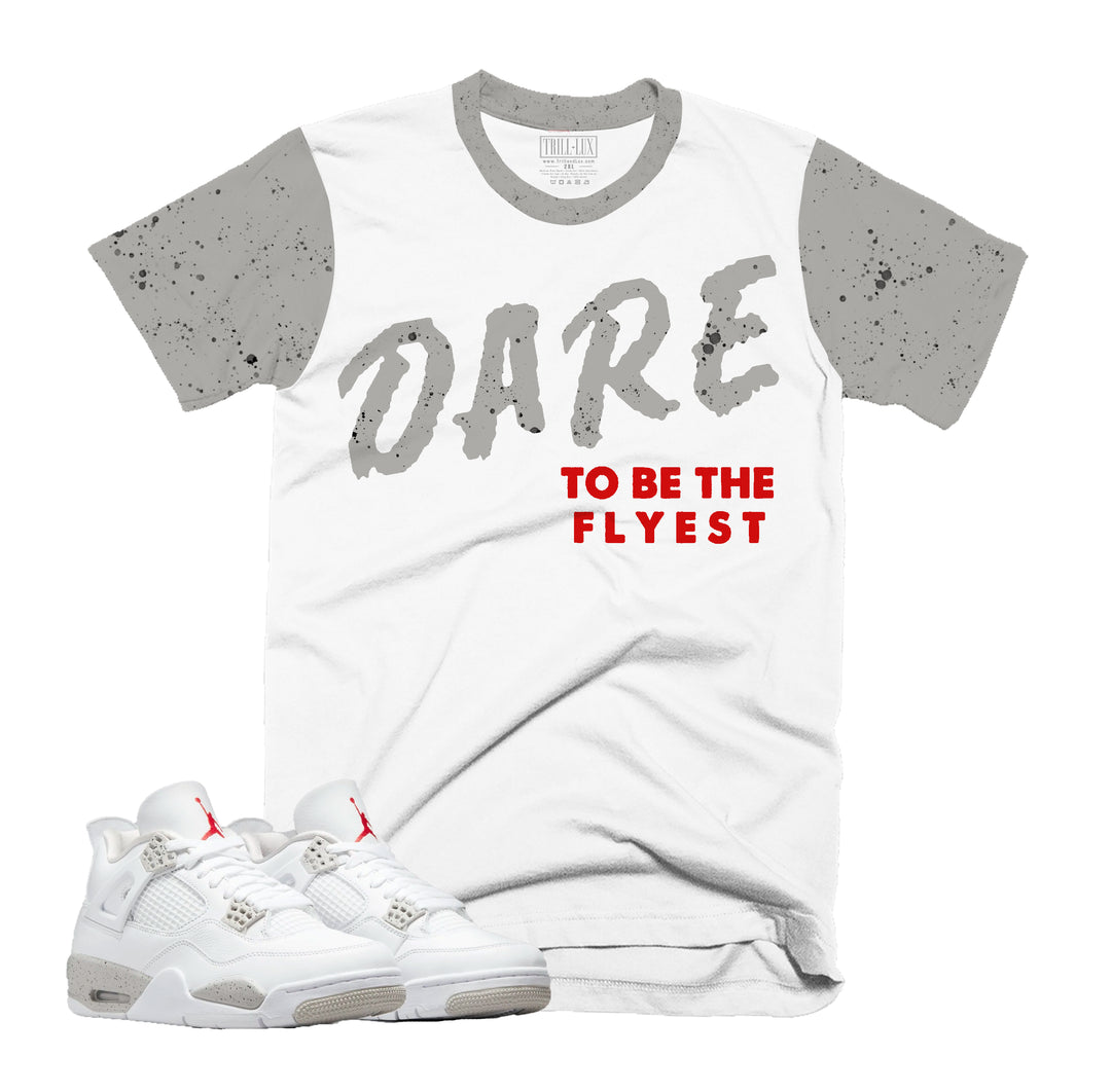 Dare | Retro Air Jordan 4 Tech White Oreo T-shirt |