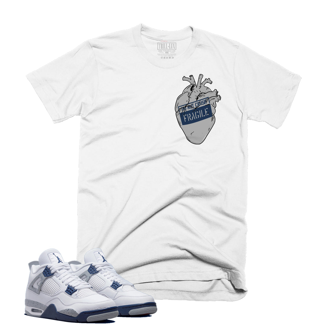 Fragile Heart l Tee | Retro Air Jordan 4 Midnight Navy Colorblock T-shirt