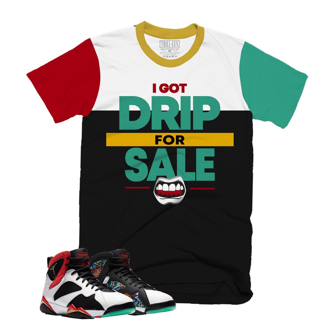 Drip for Sale | Retro Air Jordan 7 Chile Red Colorblock T-shirt