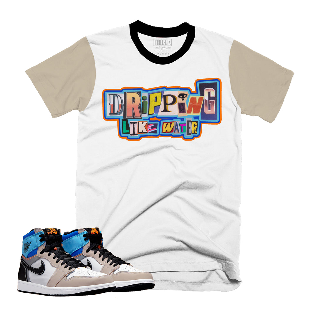 Dripping Like Water Tee | Retro Air Jordan 1 Prototype Colorblock T-shirt