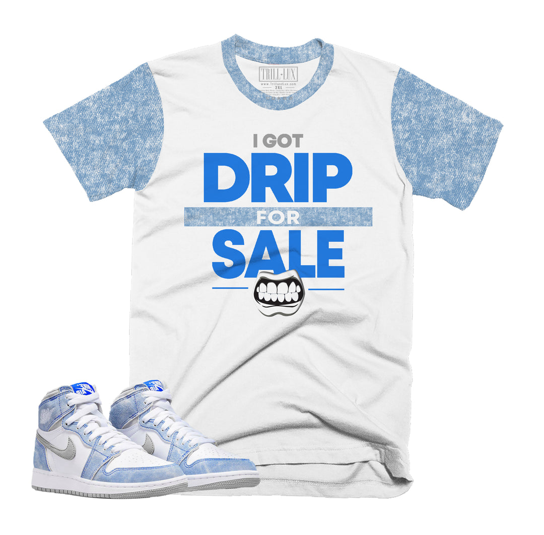 Drip For Sale Tee | Retro Air Jordan 1 Hyper Royal Colorblock T-shirt