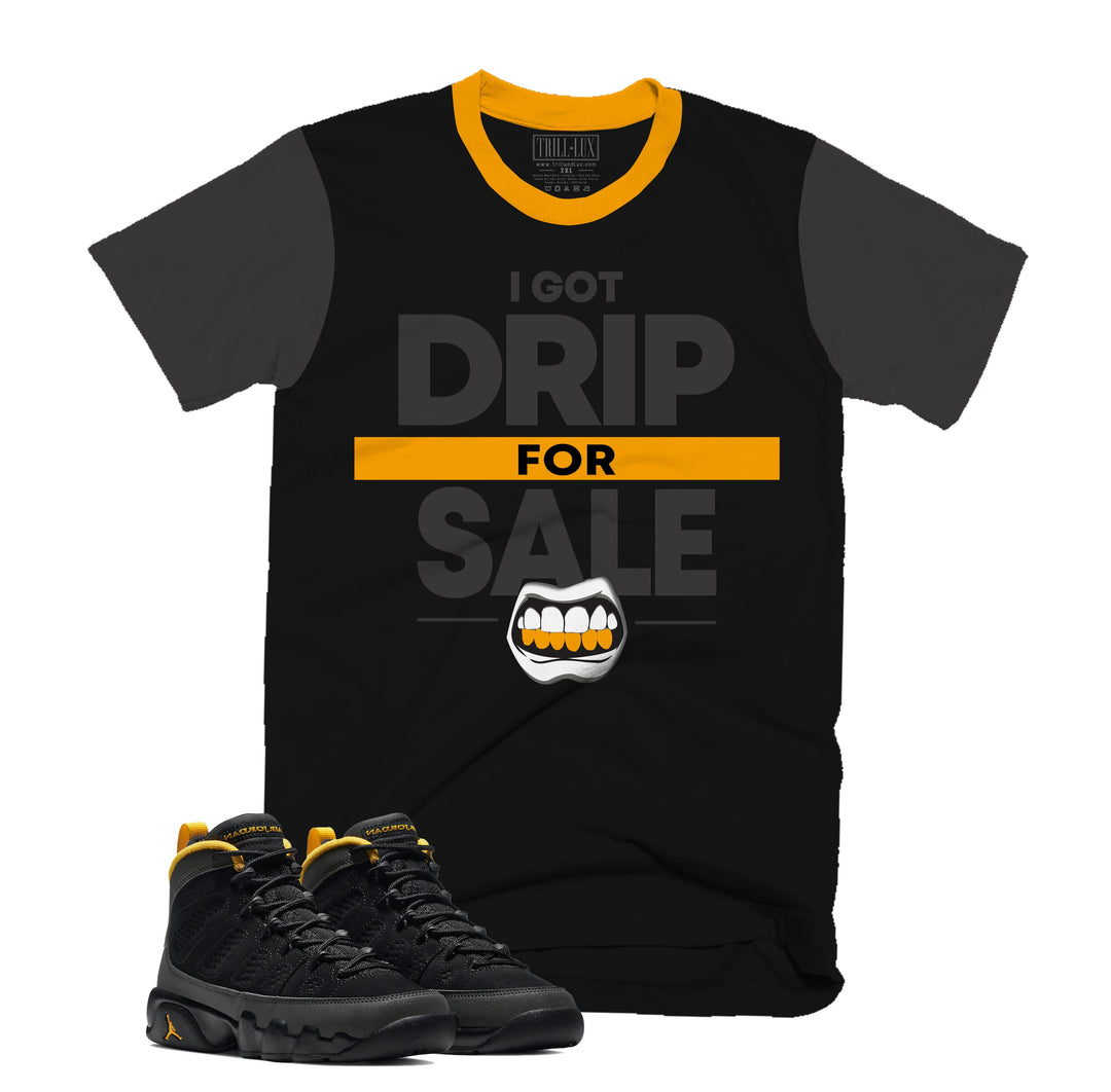Drip for Sale Tee | Retro Air Jordan 9 University Gold T-shirt |