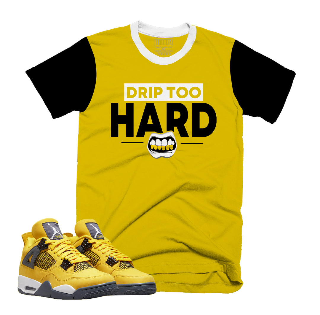 Drip Too Hard | Retro Air Jordan 4 Tour Yellow Lightning T-shirt |