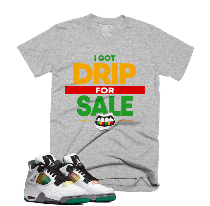Drip For Sale Tee | Retro Jordan 4 | Lucid Green Rasta |  T-shirt