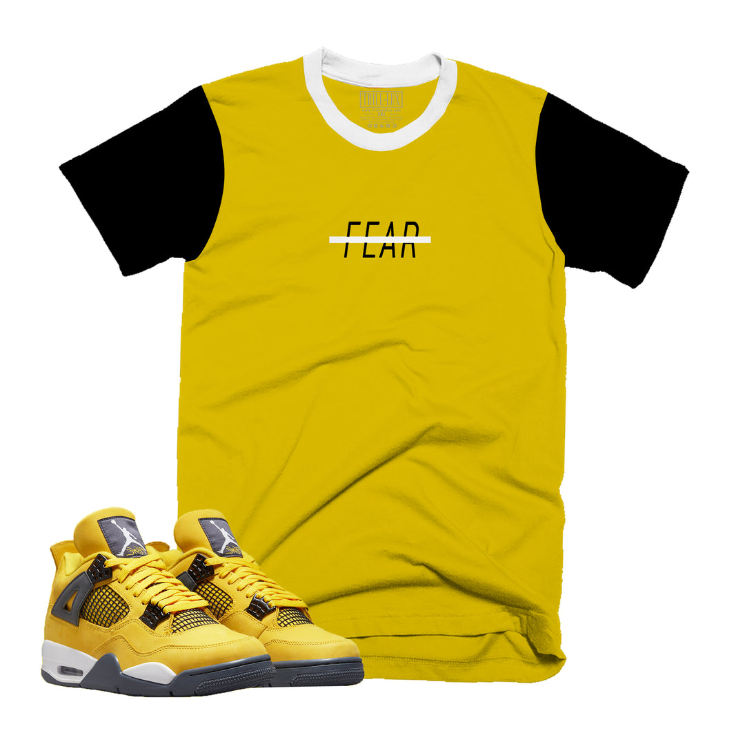 Fearless V2 | Retro Air Jordan 4 Tour Yellow Lightning T-shirt |