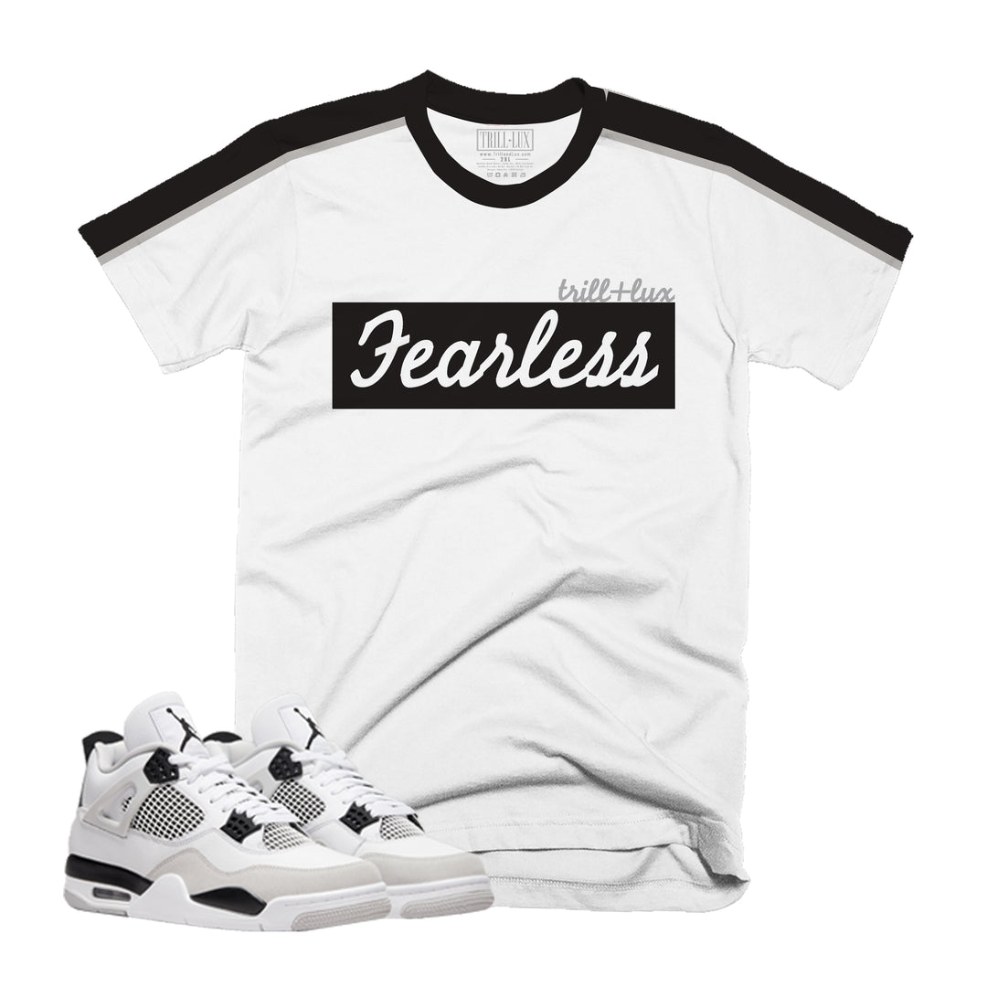 Fearless Tee | Retro Air Jordan 4 Military Black Colorblock T-shirt