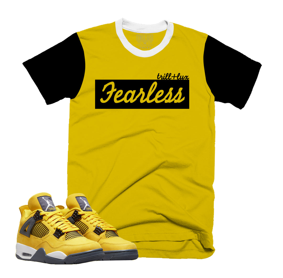 Fearless | Retro Air Jordan 4 Tour Yellow Lightning T-shirt |