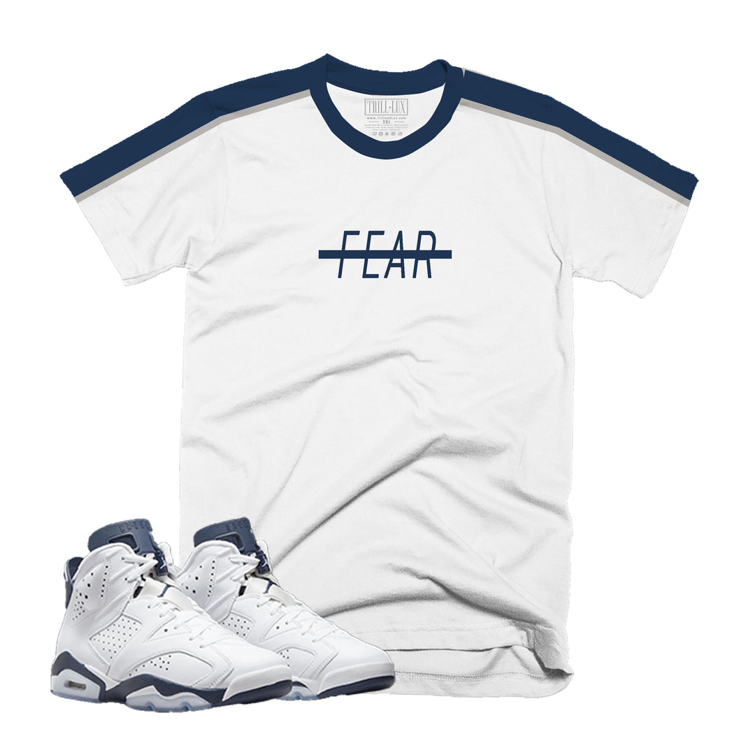 Fear Less | Retro Air Jordan 6 Midnight Navy Colorblock T-shirt