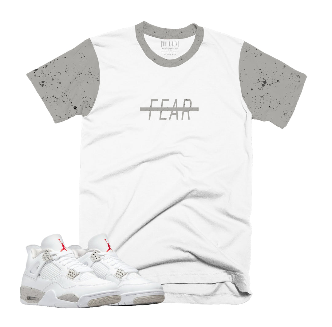 Fearless | Retro Air Jordan 4 Tech White Oreo T-shirt |