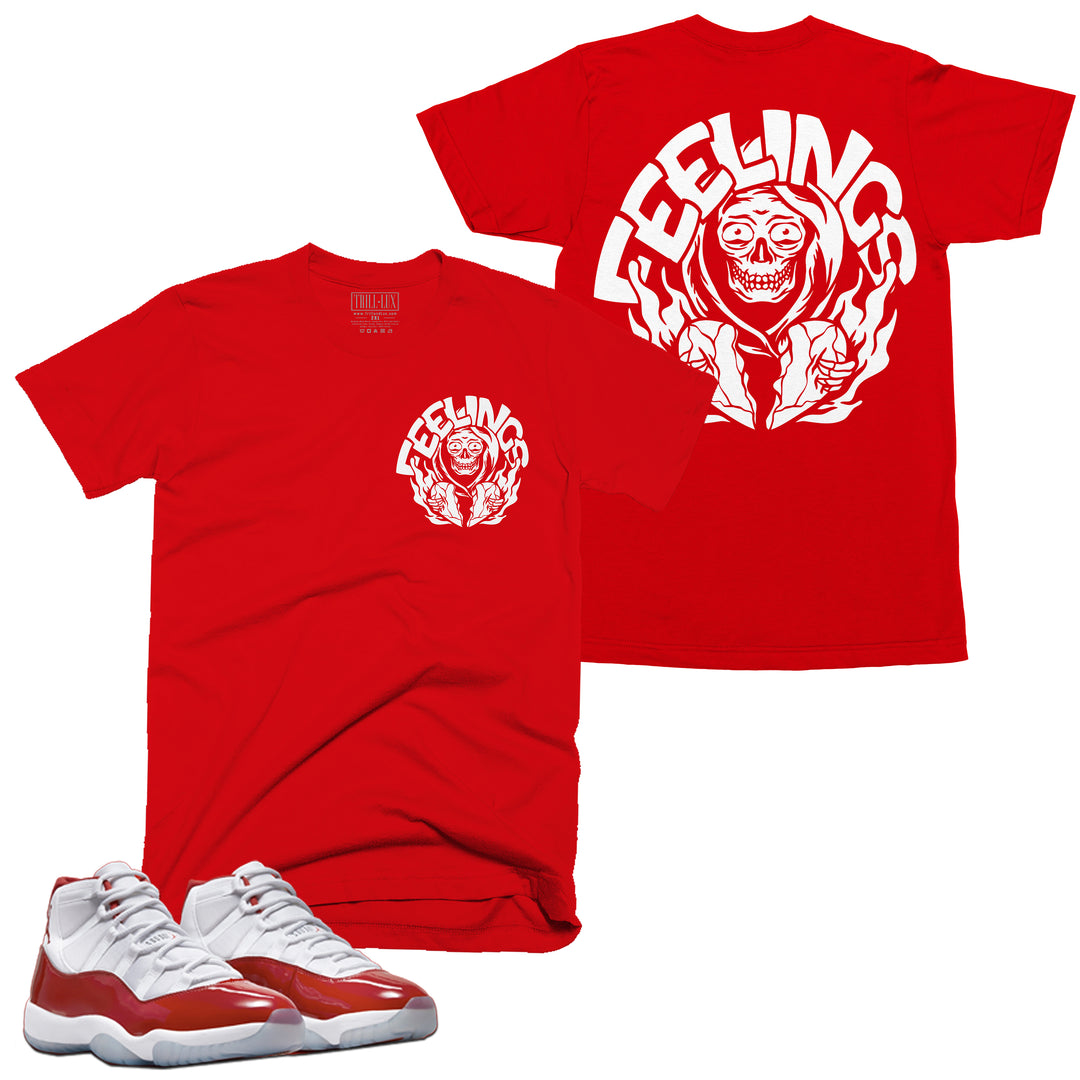 Heart Feelings Tee | Retro Air Jordan 11 Cherry Red T-shirt