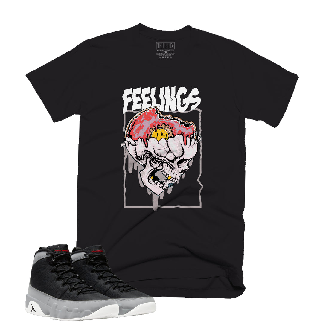 In My Feelings Tee | Retro Air Jordan 9 Black and Particle Grey T-shirt