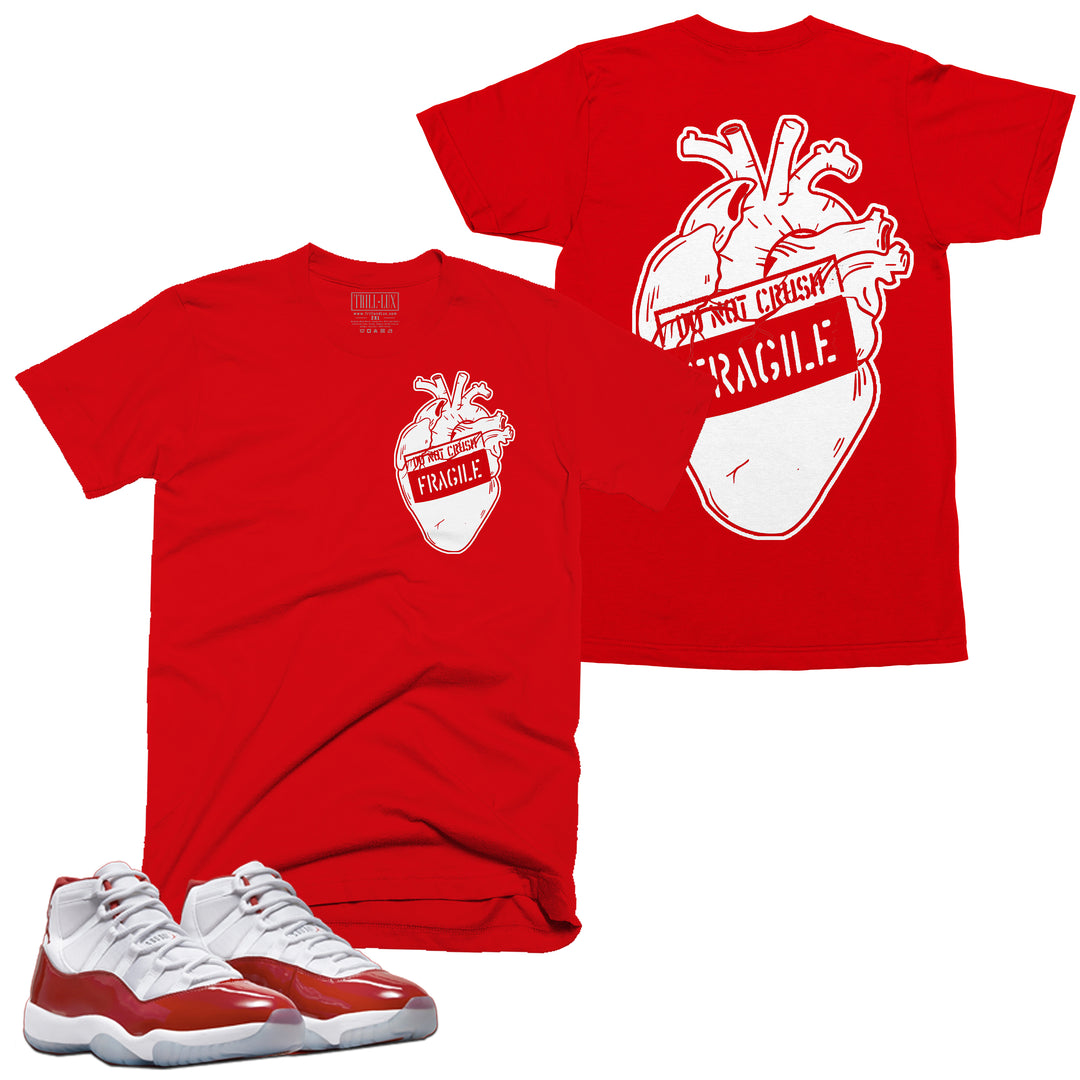 Fragile Heart Tee | Retro Air Jordan 11 Cherry Red T-shirt