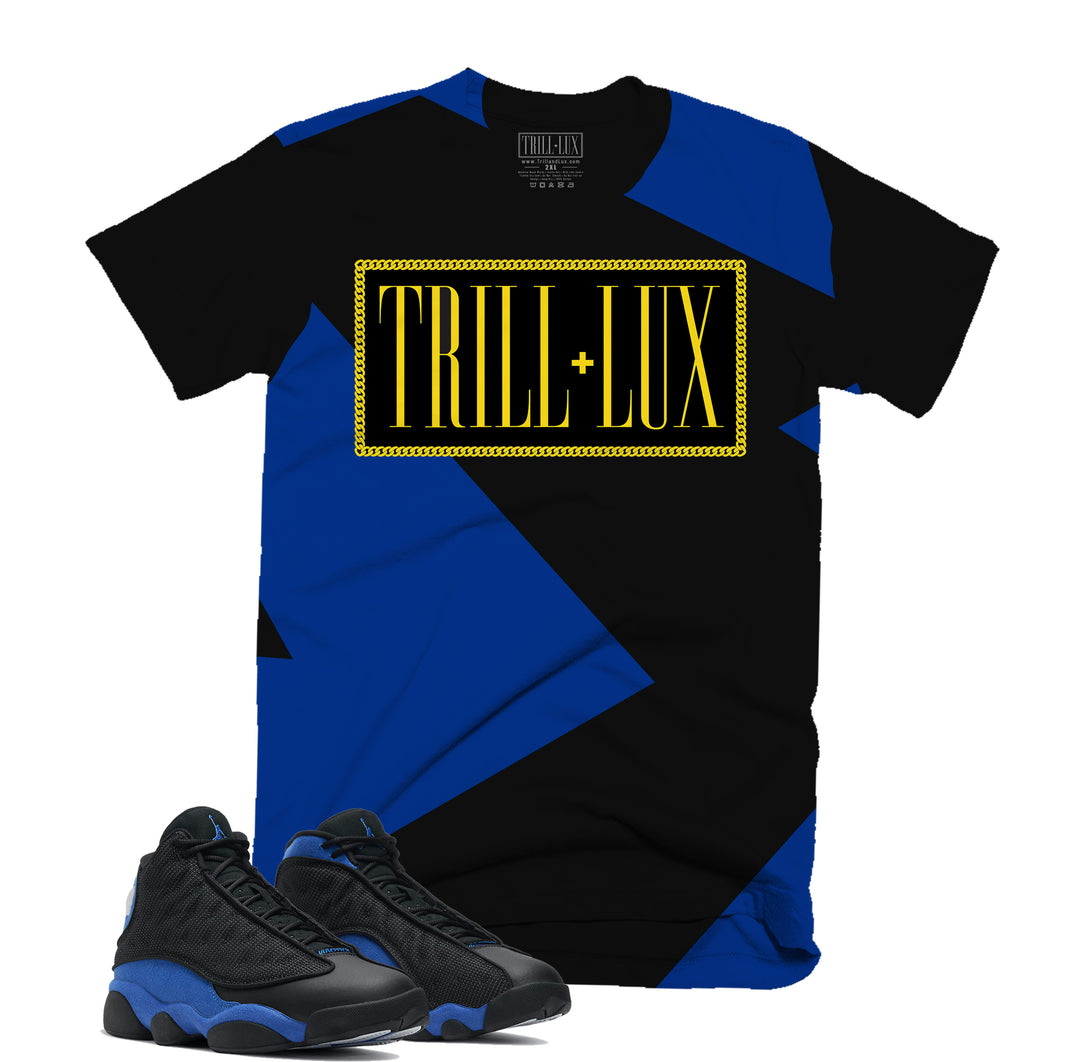 Fragment Tee | Retro Air Jordan 13 Black Royal Blue T-shirt |