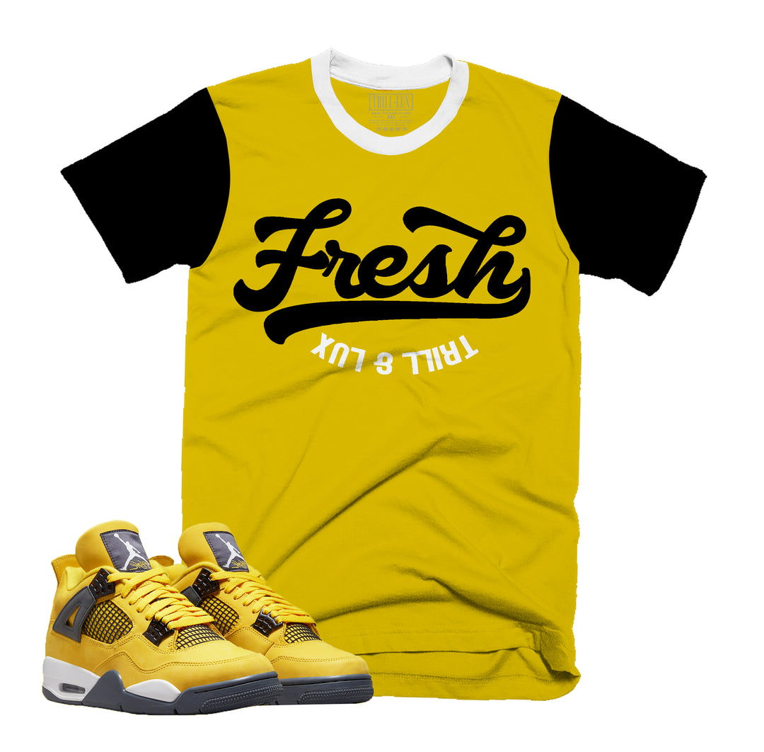 Fresh | Retro Air Jordan 4 Tour Yellow Lightning T-shirt |