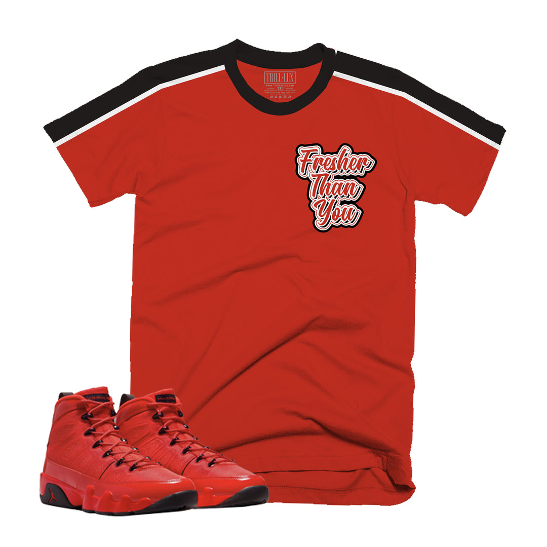 Fresher Tee | Retro Air Jordan 9 Chile Red T-shirt