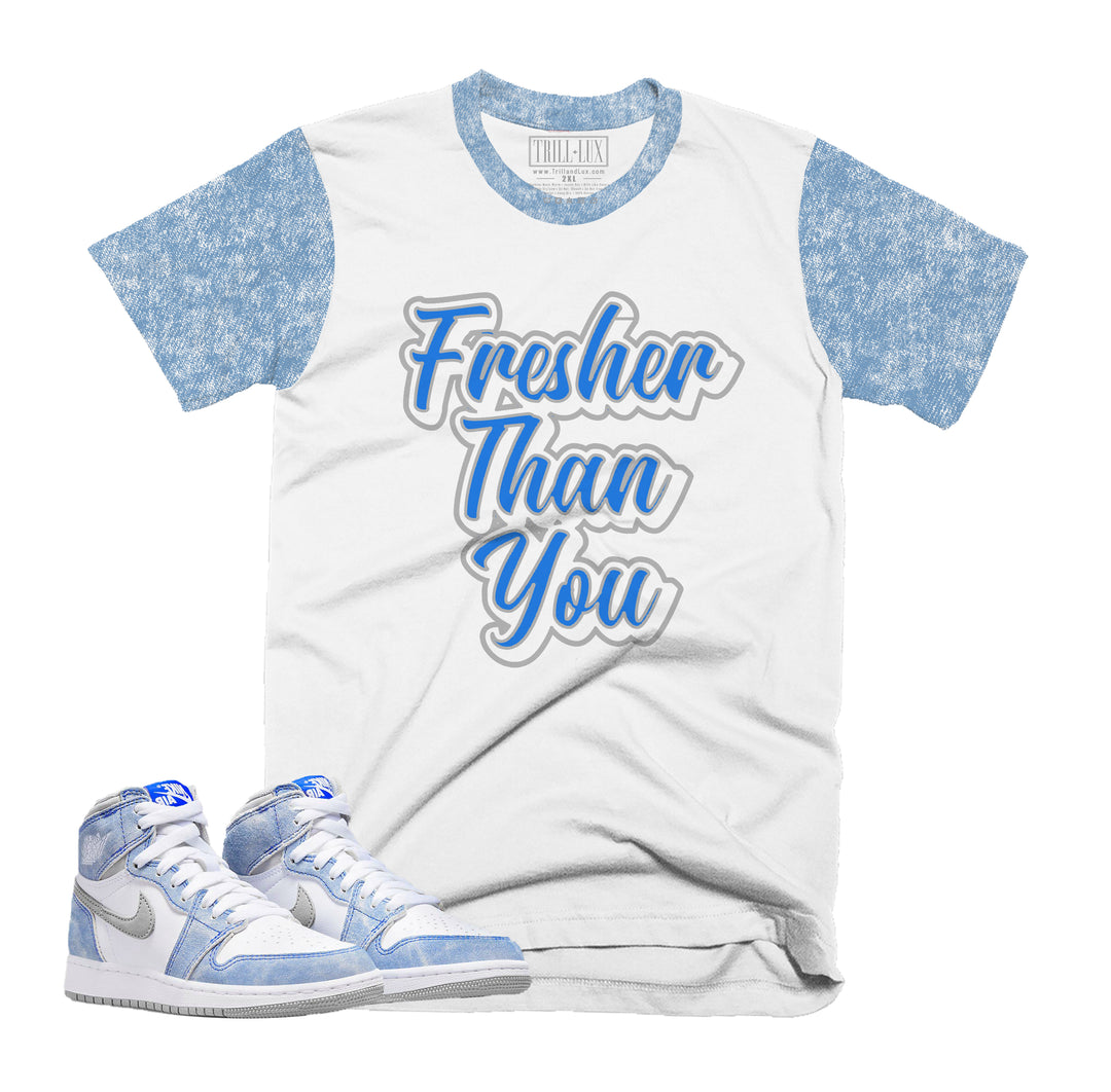 Fresher Tee | Retro Air Jordan 1 Hyper Royal Colorblock T-shirt