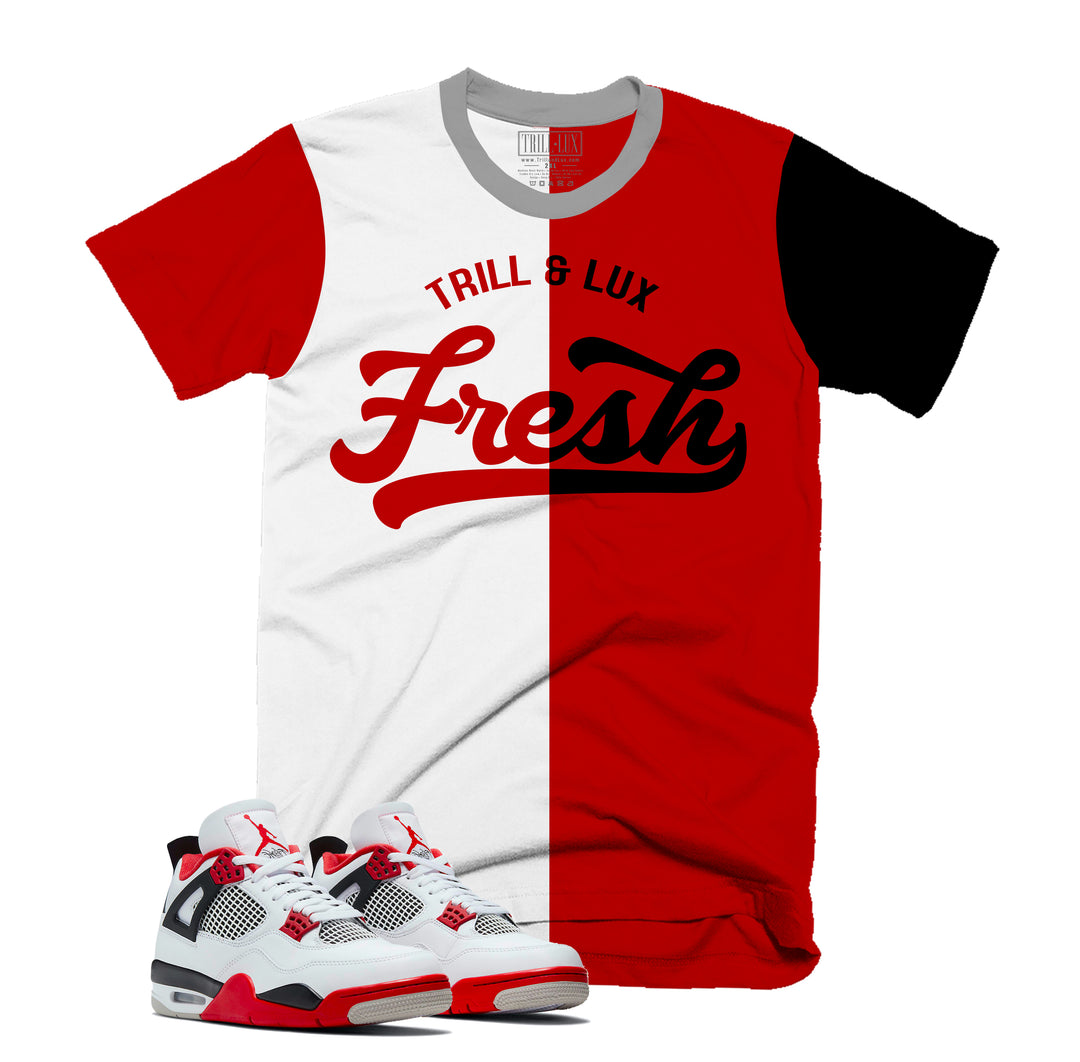 Fresh Tee | Retro Air Jordan 4 Fire Red T-shirt |