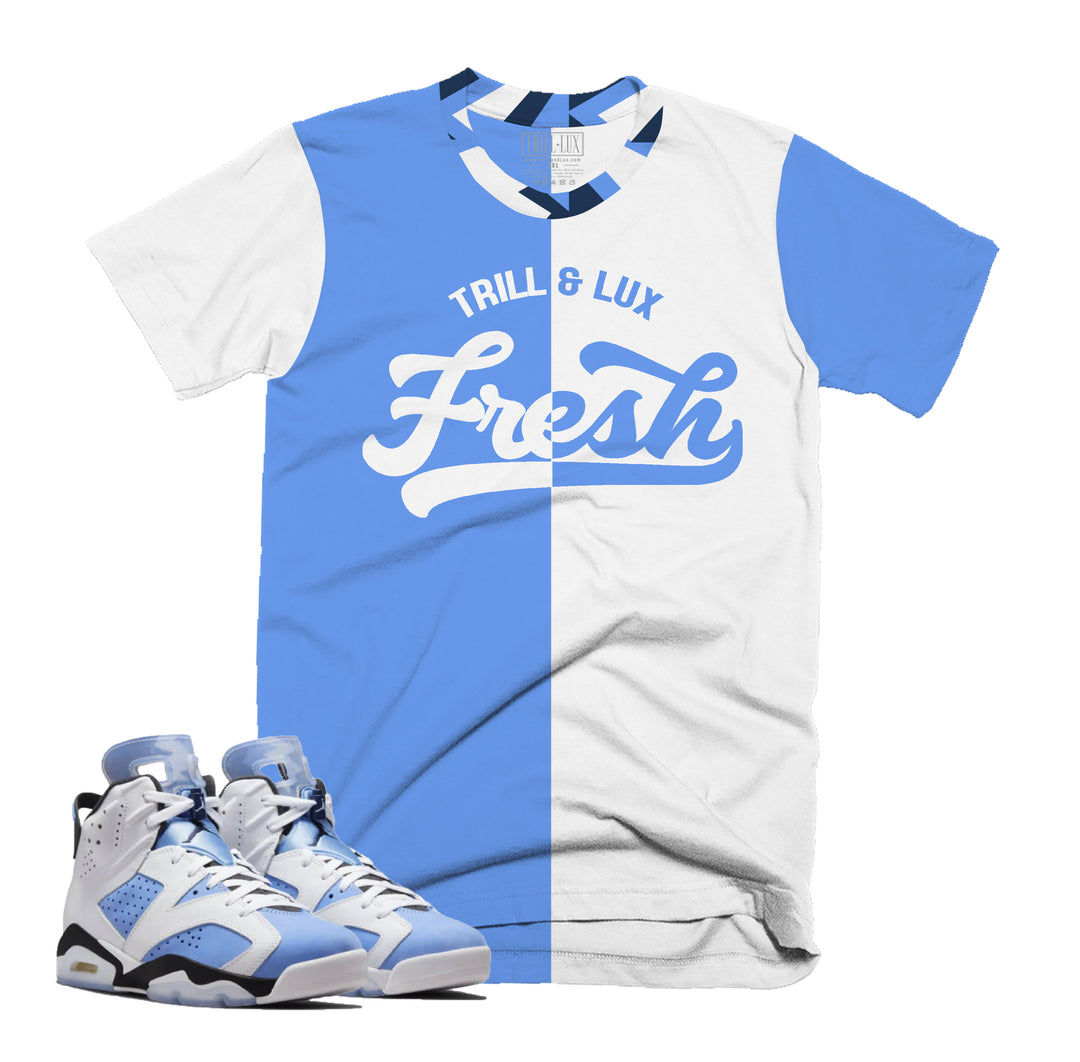 Fresh Split | Retro Air Jordan 6 UNC Colorblock T-shirt