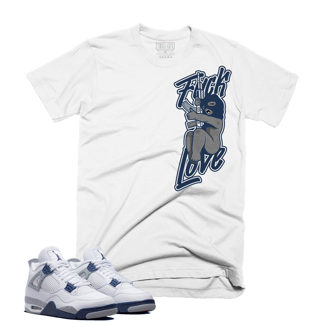 Love Tee | Retro Air Jordan 4 Midnight Navy Colorblock T-shirt