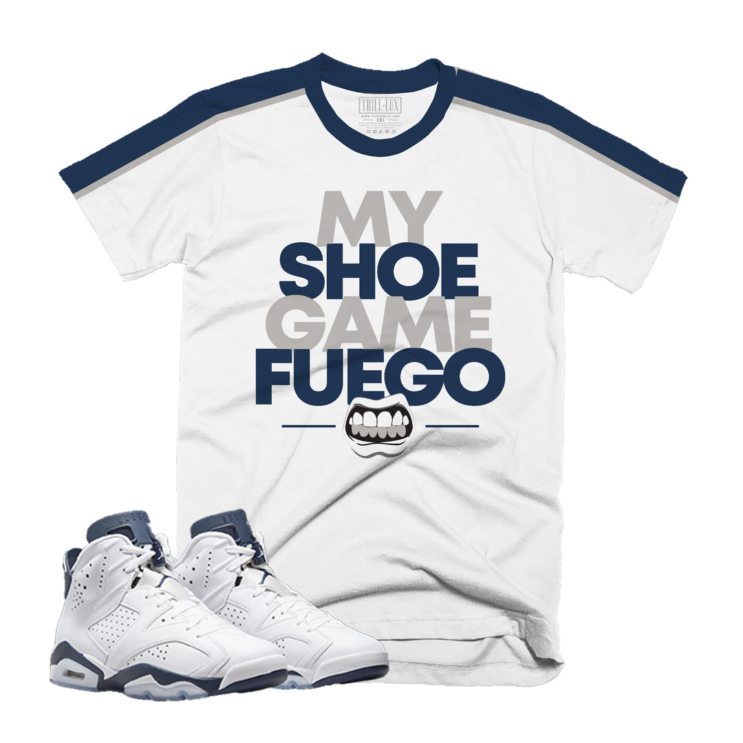 Fuego | Retro Air Jordan 6 Midnight Navy Colorblock T-shirt