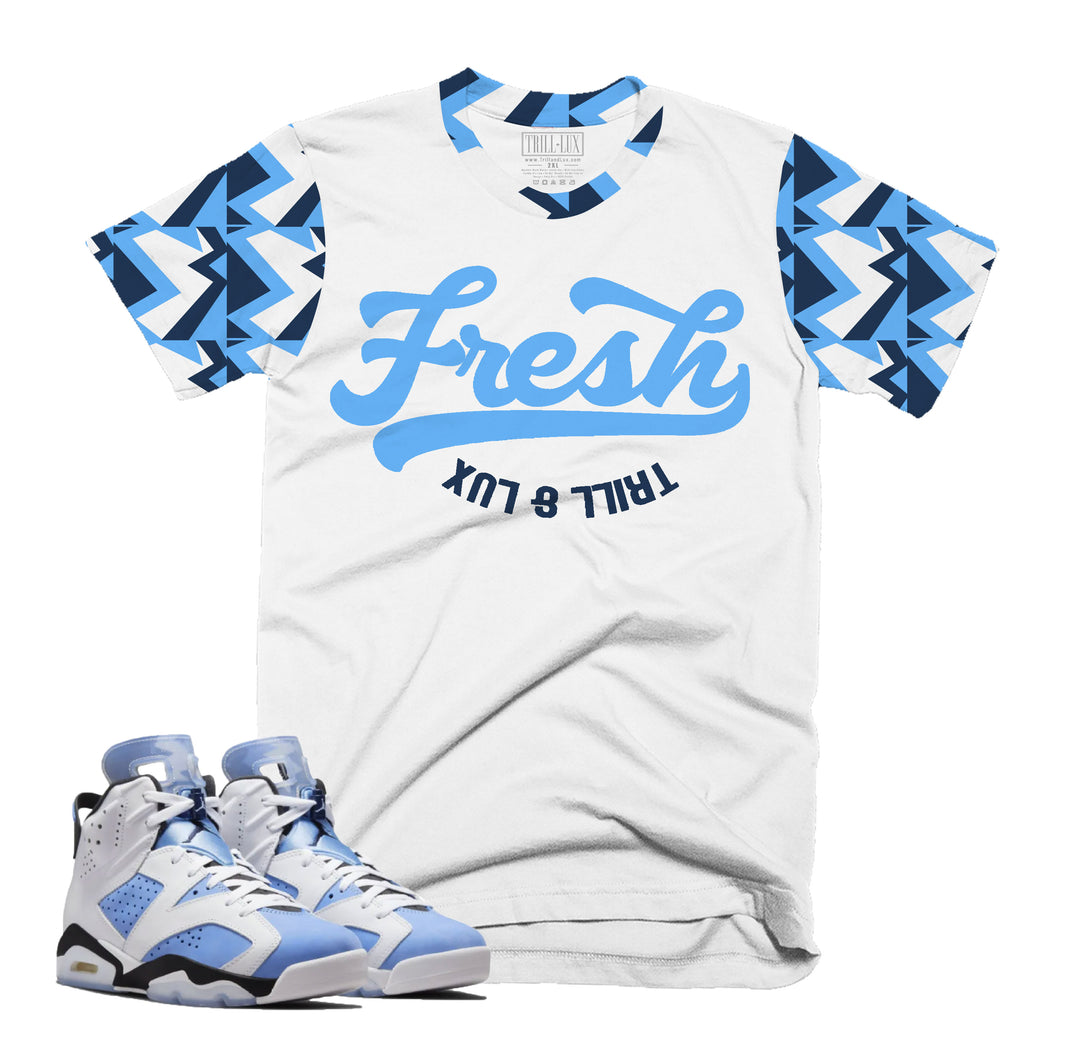 Fresh | Retro Air Jordan 6 UNC Colorblock T-shirt