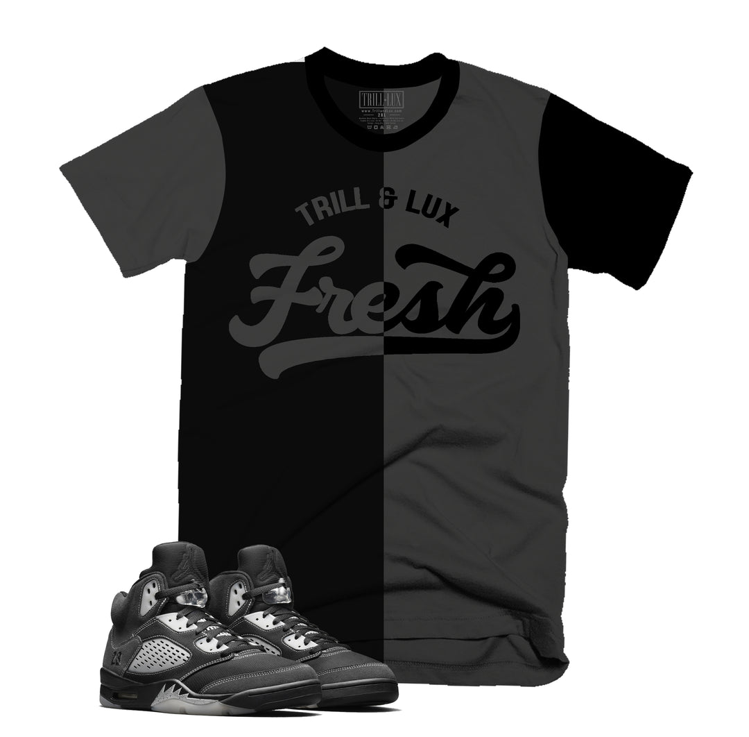 Fresh Tee | Retro Air Jordan 5 Anthracite Colorblock T-shirt