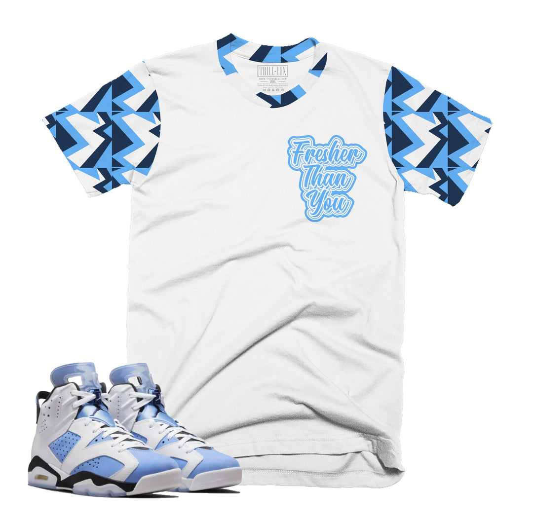Fresher | Retro Air Jordan 6 UNC Colorblock T-shirt