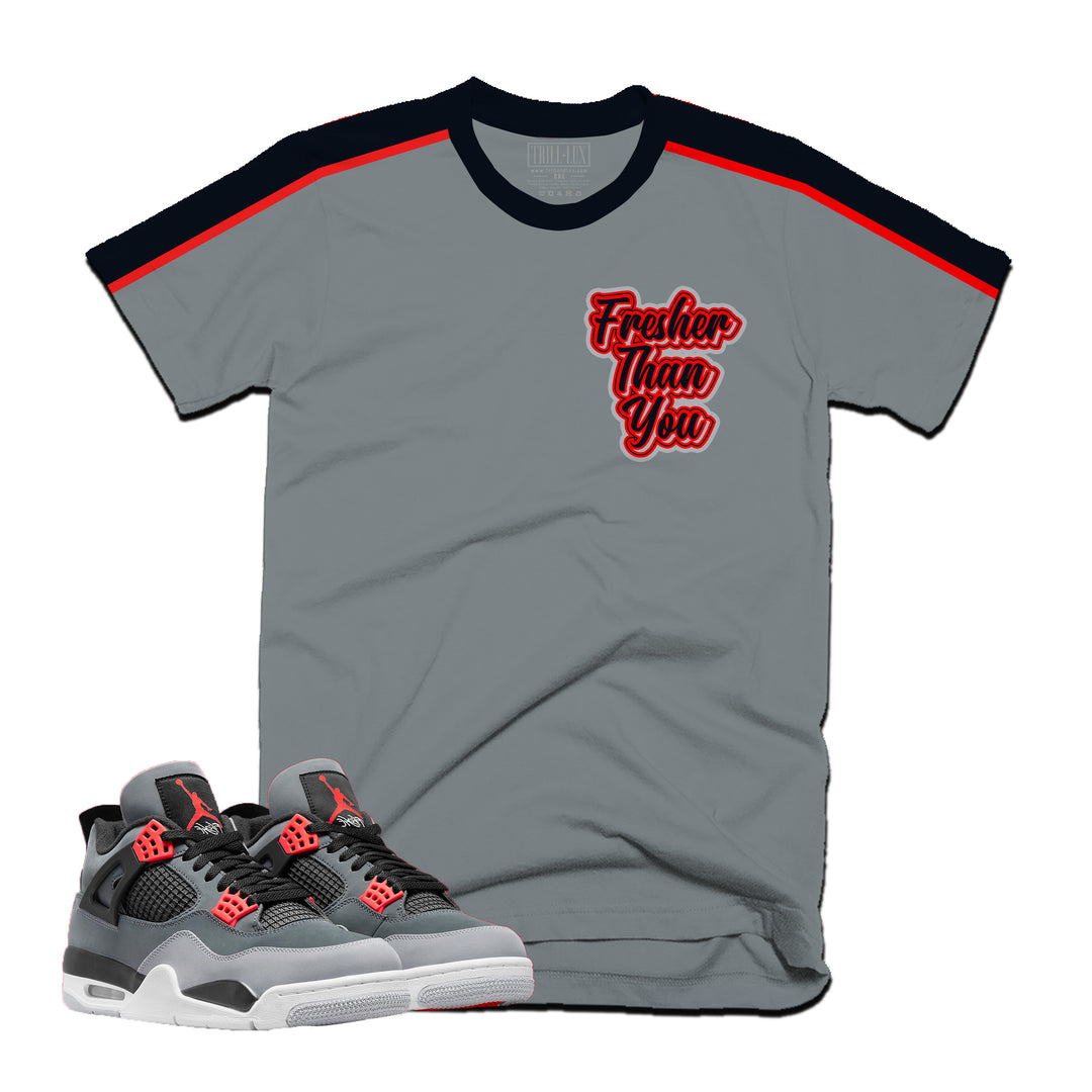 Fresher Tee | Retro Air Jordan 4 Infrared Colorblock T-shirt