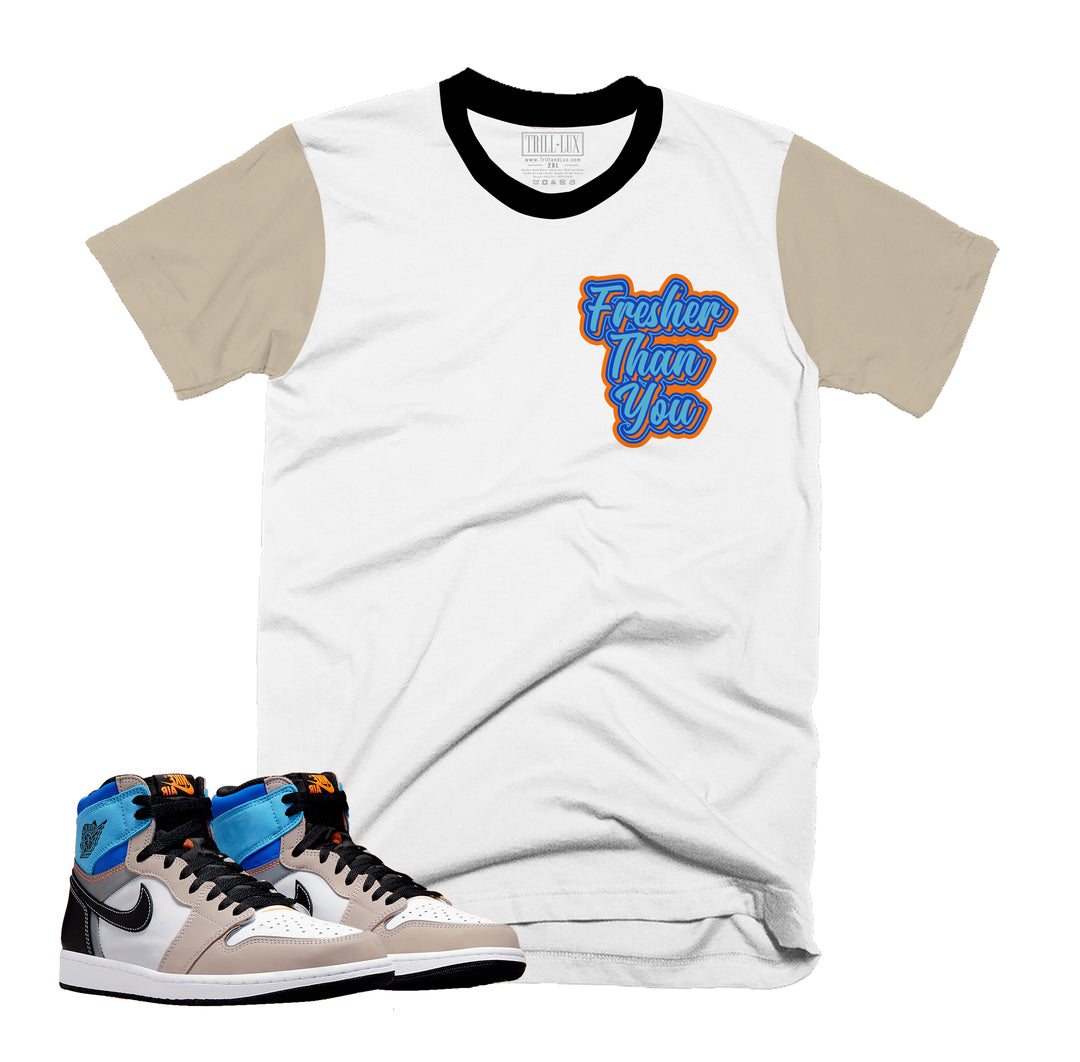 Fresher Than You Tee | Retro Air Jordan 1 Prototype Colorblock T-shirt