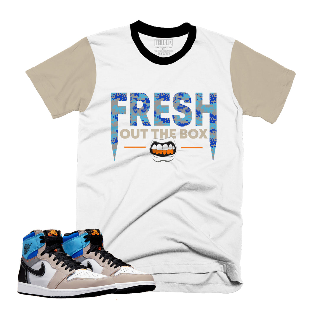 Fresh Out Tee | Retro Air Jordan 1 Prototype Colorblock T-shirt