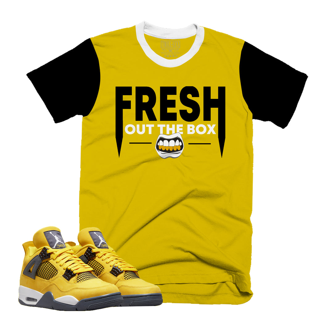 Fresh Out | Retro Air Jordan 4 Tour Yellow Lightning T-shirt |