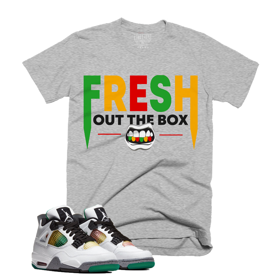 Fresh Out The Box Tee | Retro Jordan 4 | Lucid Green Rasta |  T-shirt
