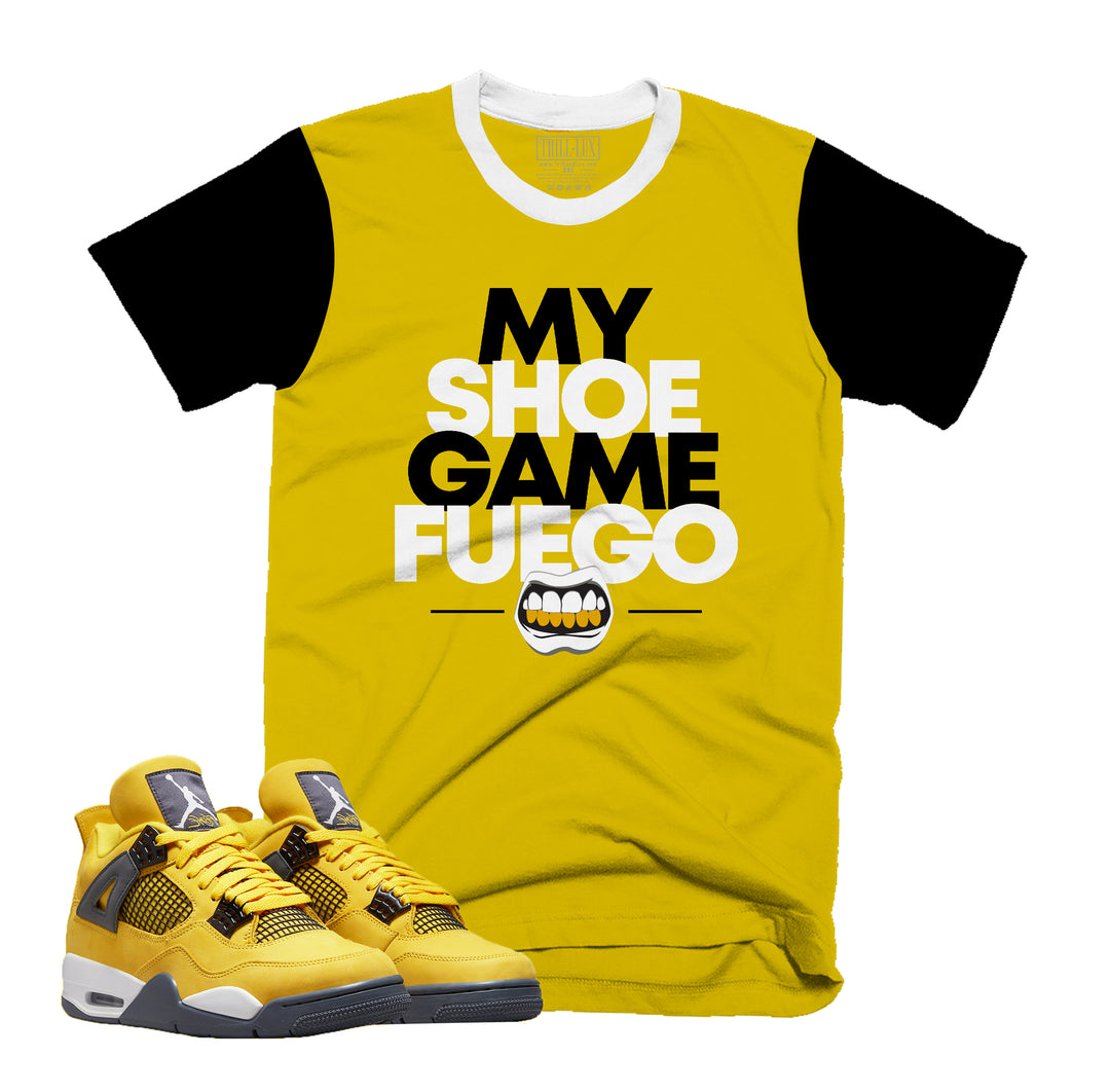 Fuego | Retro Air Jordan 4 Tour Yellow Lightning T-shirt |