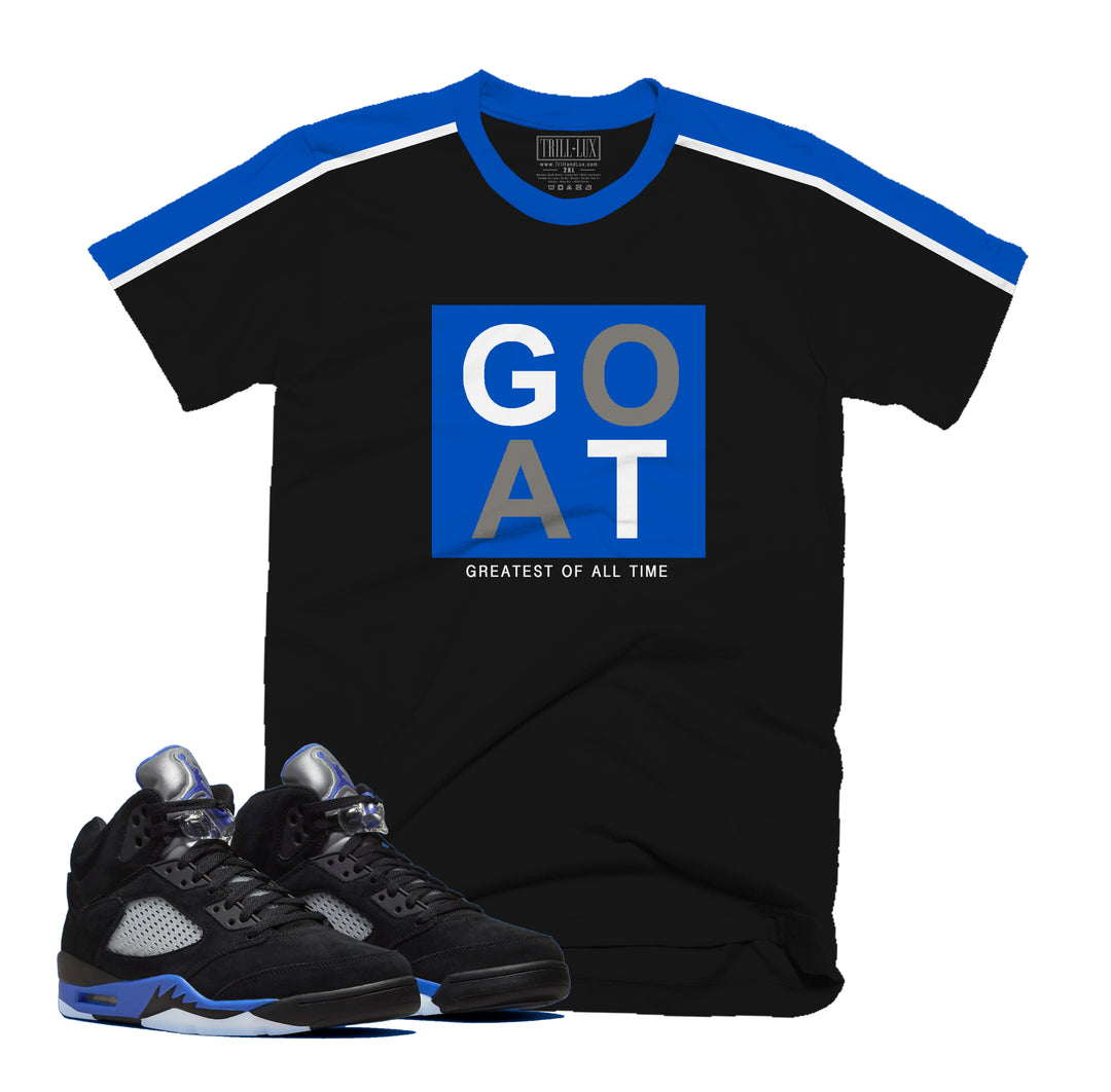 GOAT Tee | Retro Air Jordan 5 Racer Blue Inspired T-shirt