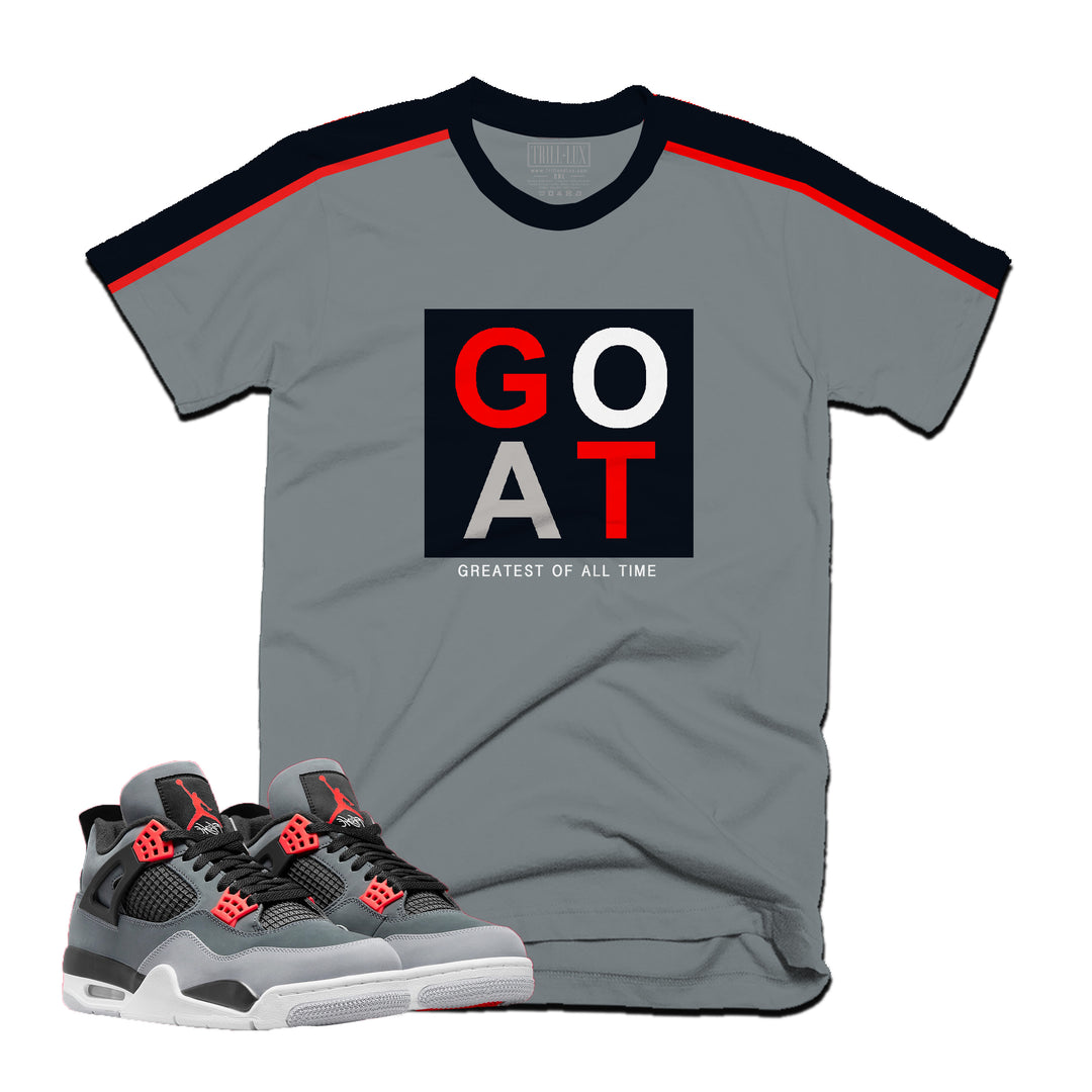 GOAT Tee | Retro Air Jordan 4 Infrared Colorblock T-shirt