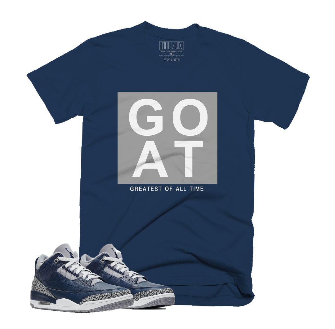 GOAT Tee | Retro Jordan 3 Midnight Navy T-shirt |