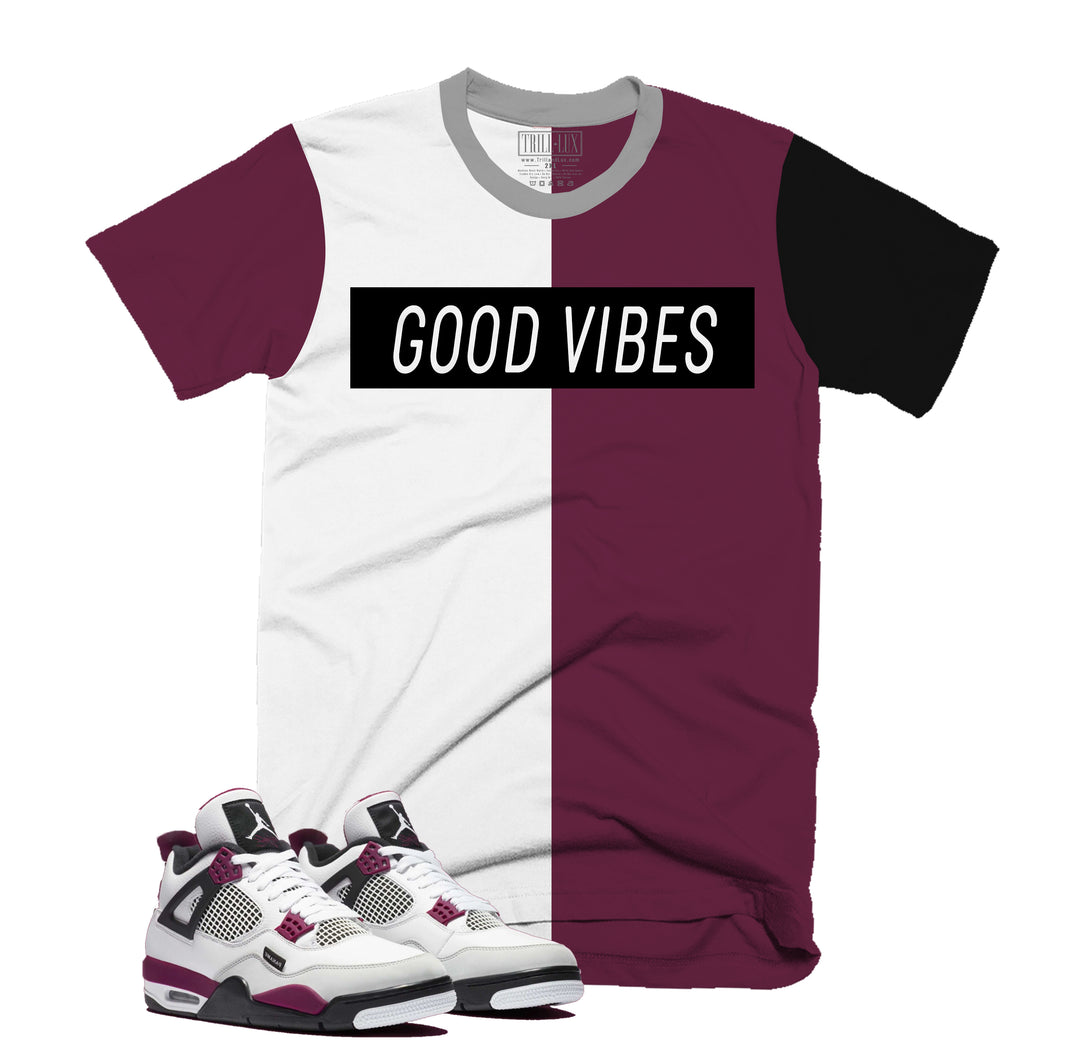 Good Vibes Tee | Retro Air Jordan 4 PSG T-shirt | V2