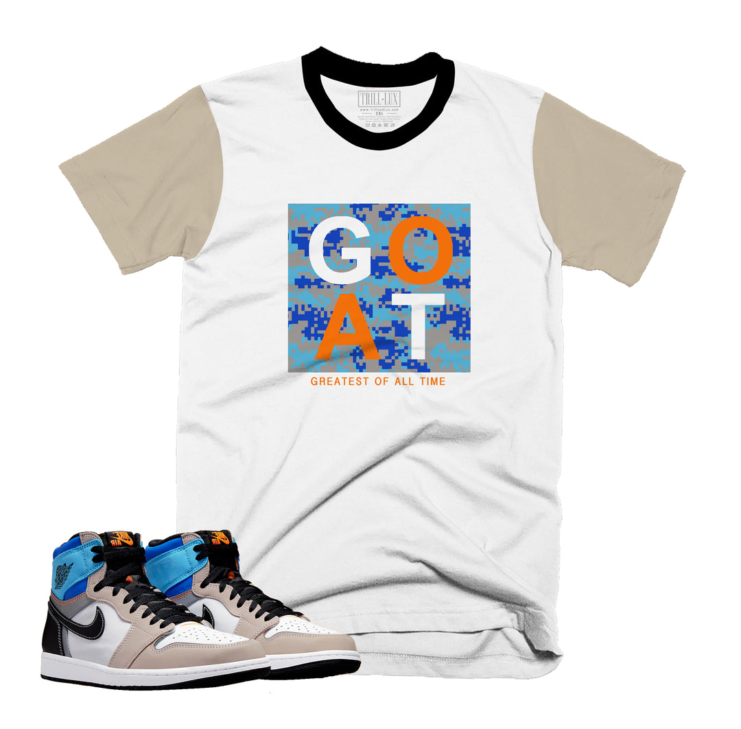GOAT Tee | Retro Air Jordan 1 Prototype Colorblock T-shirt