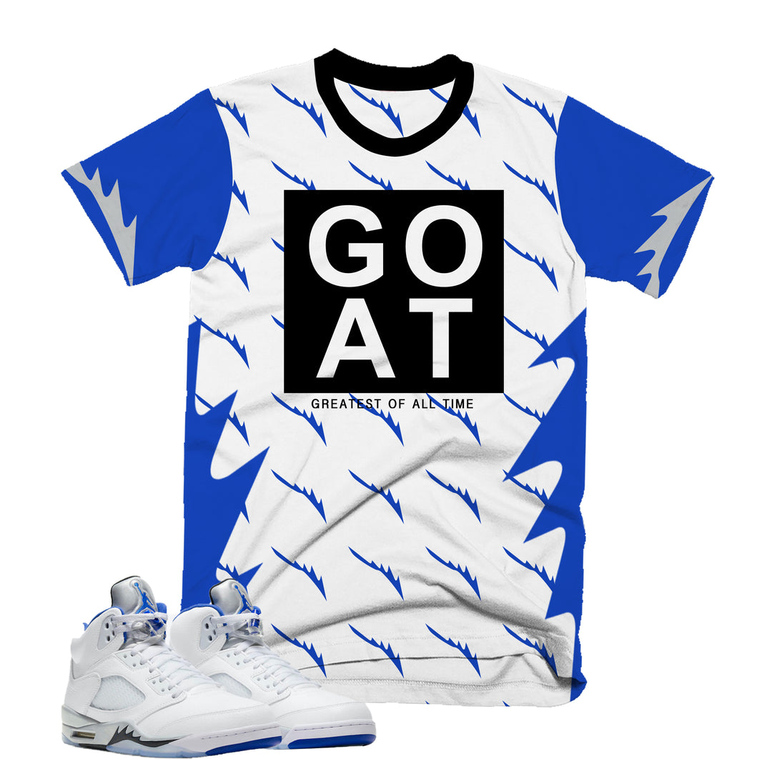 GOAT Tee | Retro Air Jordan 5 Stealth Colorblock T-shirt