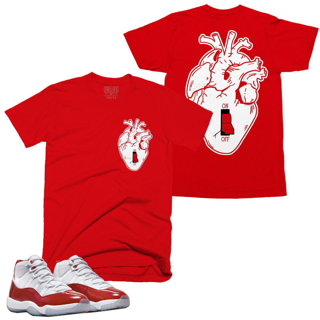 Heart Off Tee | Retro Air Jordan 11 Cherry Red T-shirt