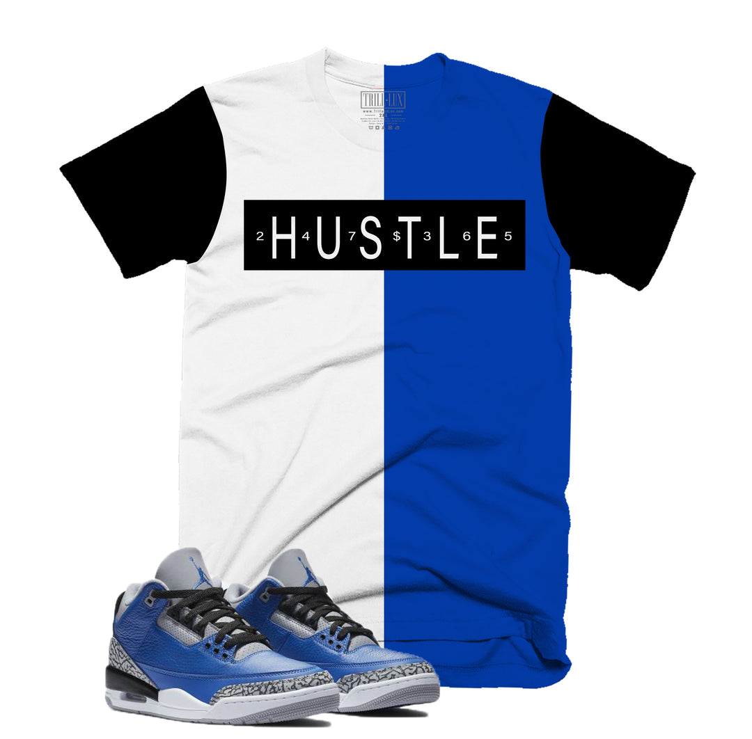 Hustle 24/7 Tee | Retro Jordan 3 Blue Cement T-shirt | V2