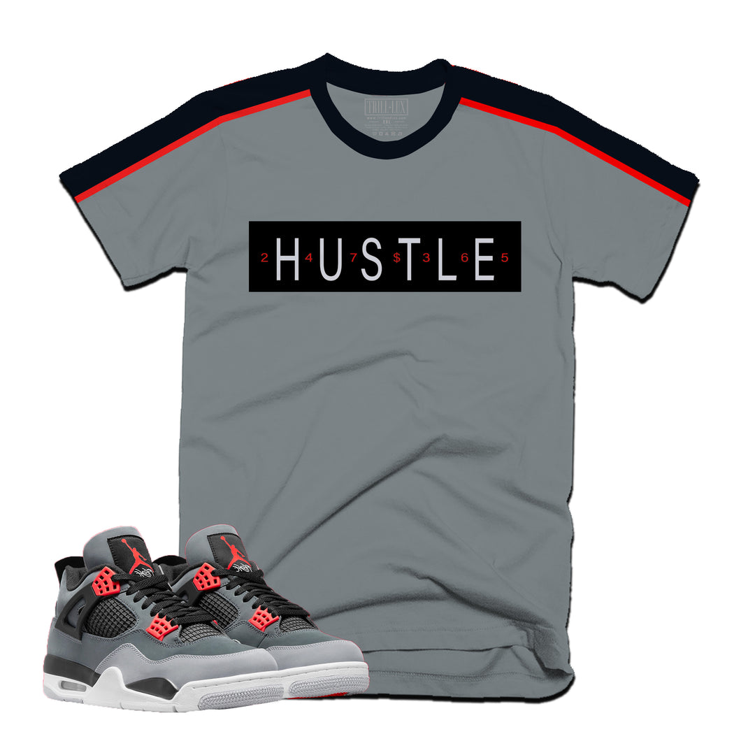 Hustle Tee | Retro Air Jordan 4 Infrared Colorblock T-shirt