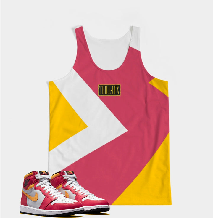 Box Logo | Air Jordan 1 Fusion Red Inspired fragment Tank Top & Shorts
