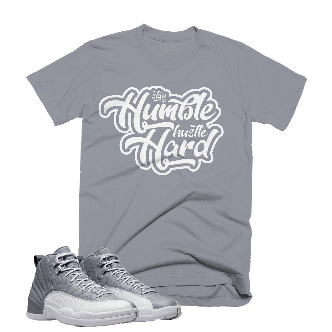 Stay Humble | Retro Air Jordan 12 Stealth Grey Colorblock T-Shirt