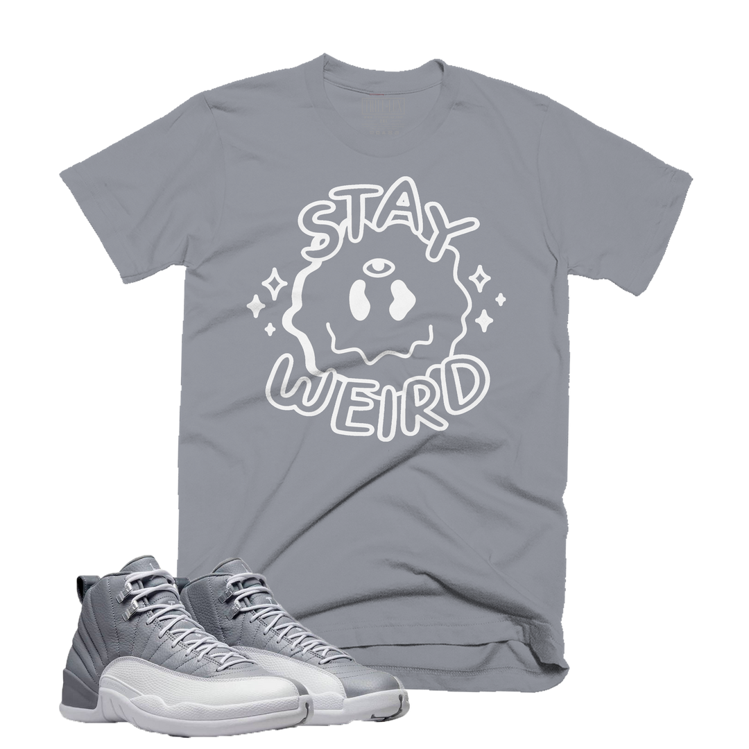Stay Weird | Retro Air Jordan 12 Stealth Grey Colorblock T-Shirt