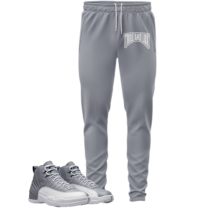 Trill and Lux | Air Jordan 12 Stealth Grey Jogger