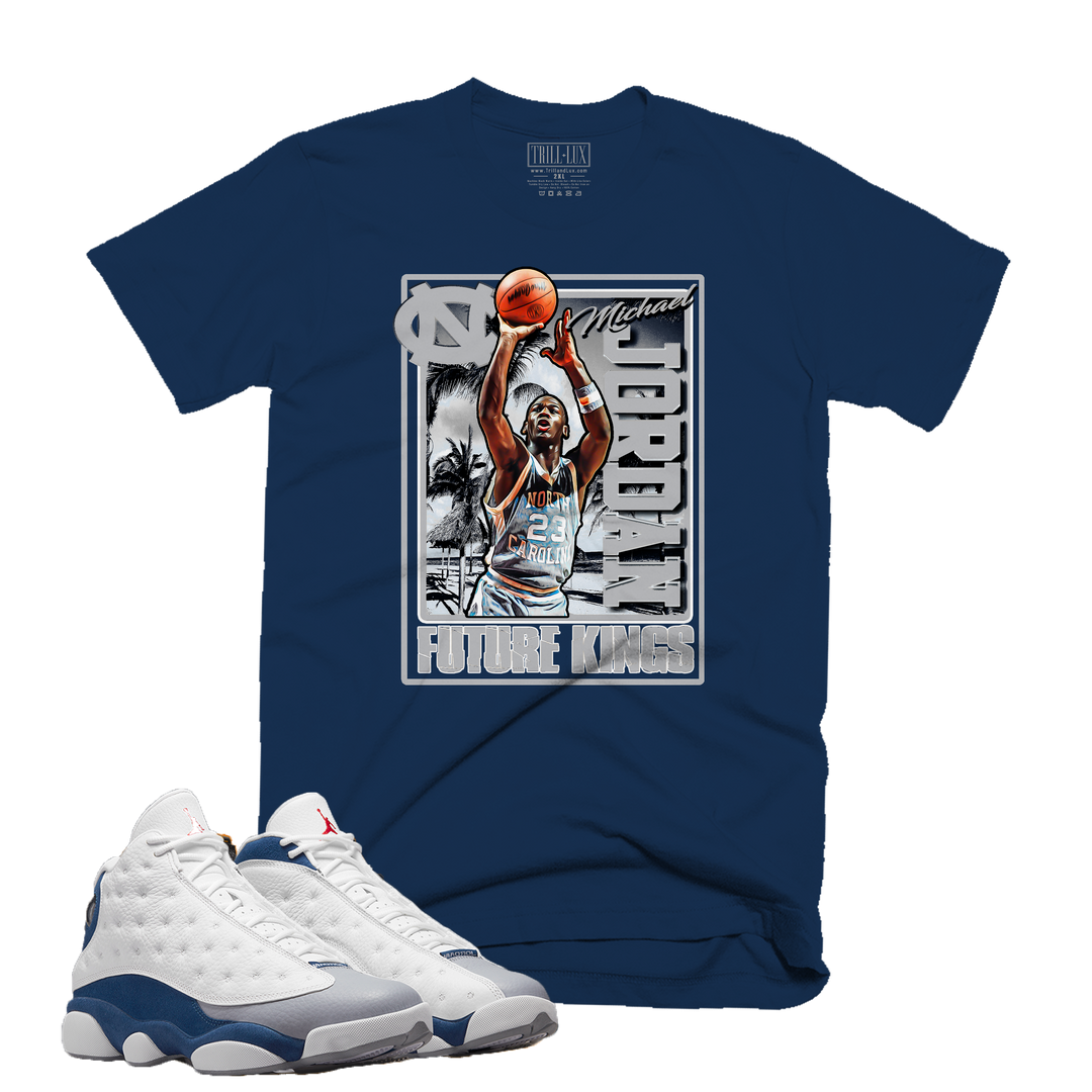 Future Kings | Retro Air Jordan 13 French Blue Colorblock T-shirt