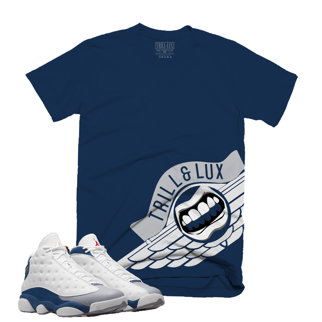 Hyper Wings | Retro Air Jordan 13 French Blue Colorblock T-shirt